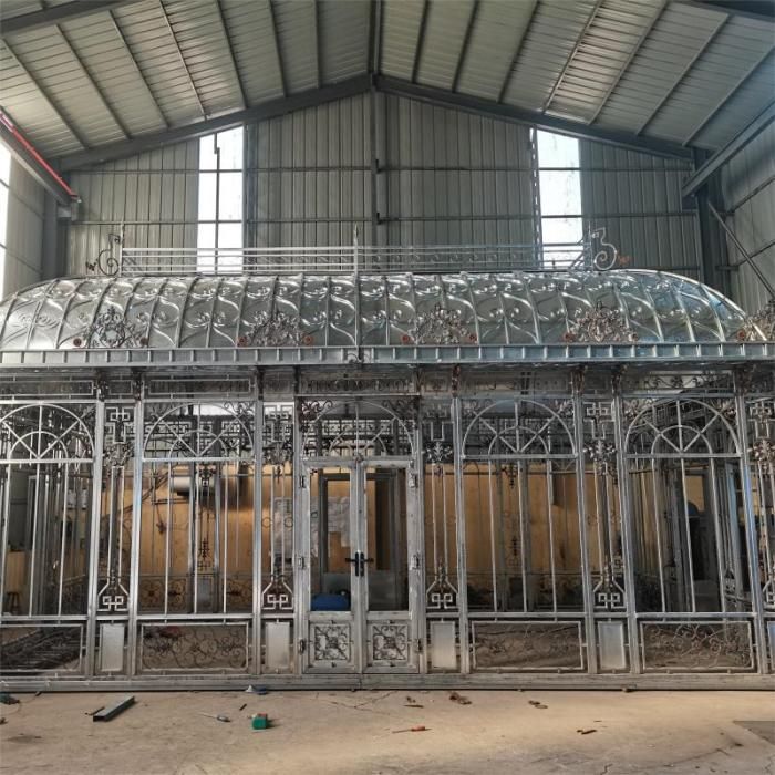 Large galvanized steel sunroom and pavilion for sale, exquisite art building