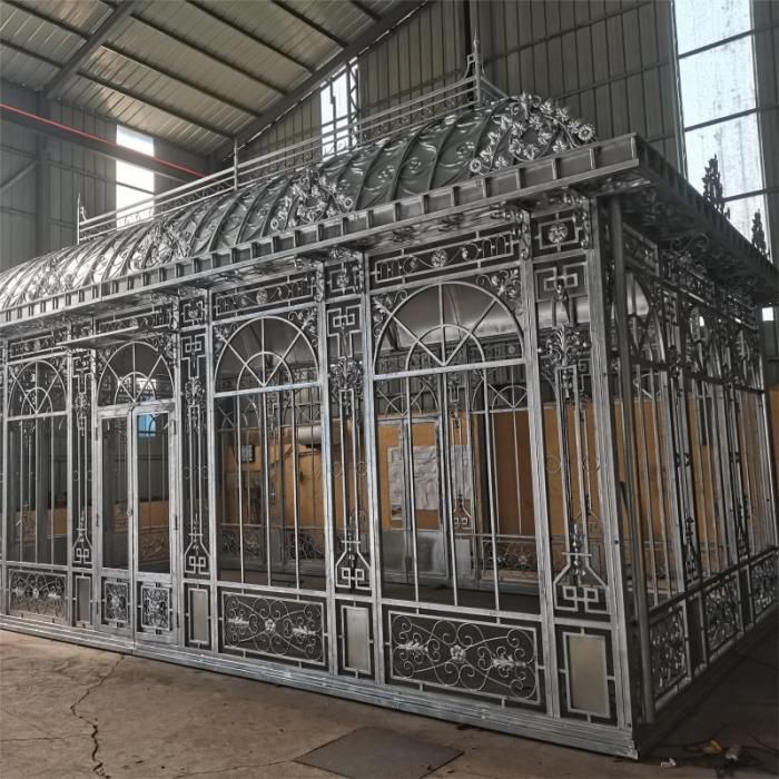 Large galvanized steel sunroom and pavilion for sale, exquisite art building