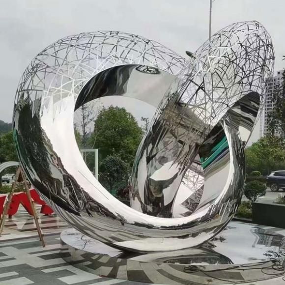 Modern art metal sculpture urban shopping mall park large decorative sculpture DZ-173