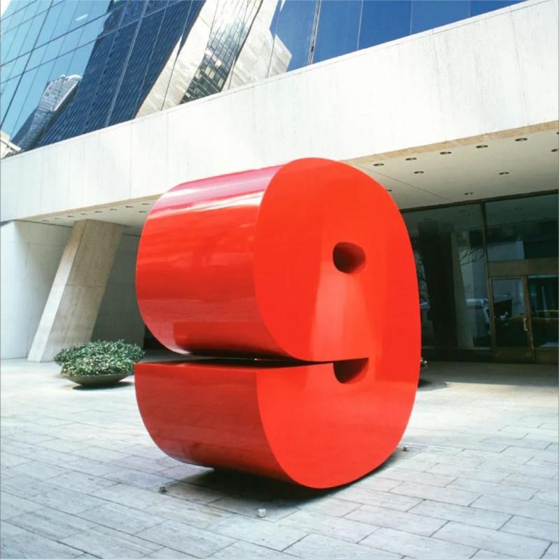 Large red 9 metal sculpture modern outdoor art decorative sculpture