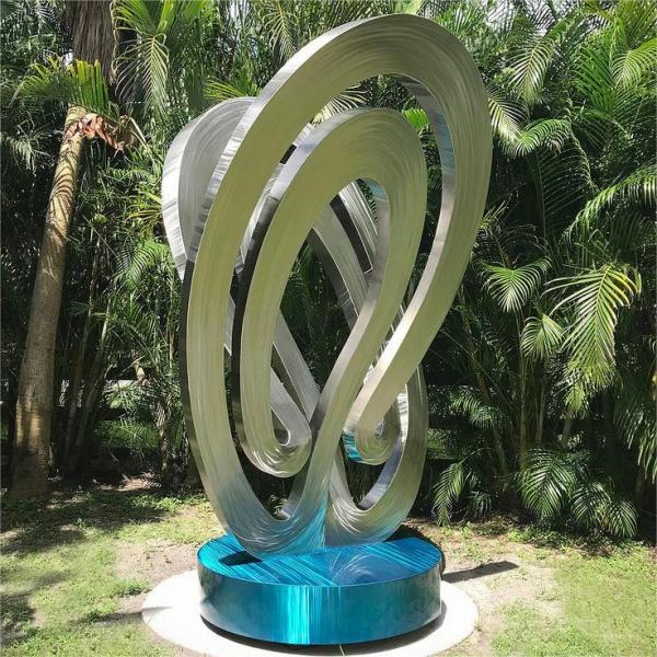 Modern stainless steel sculpture, large outdoor garden sculpture customization DZ-198