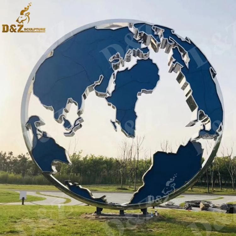 Large metal sculpture abstract globe sculpture garden landscape ornament DZ-200