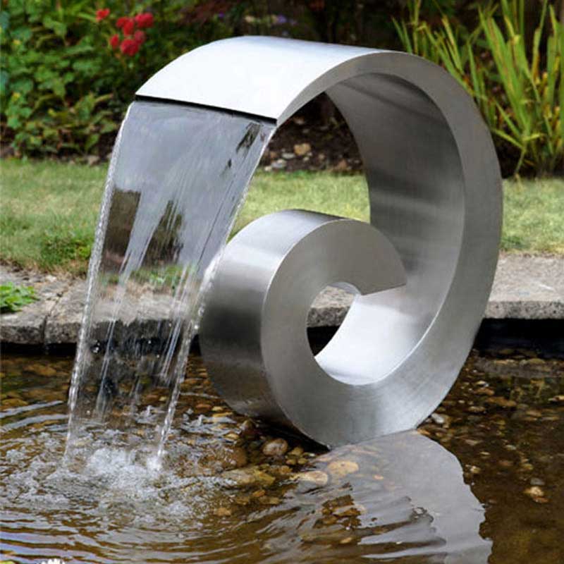Outdoor water curtain metal fountain sculpture series for sale DZ-206