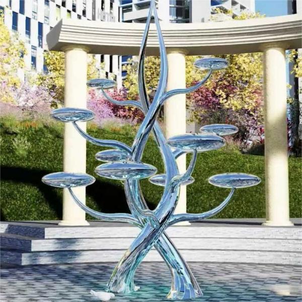 Kabbalah tree of life sculpture large public metal art sculpture lighting decoration DZ-209