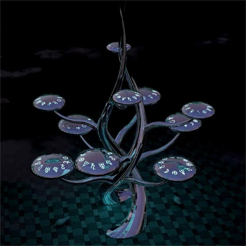 Kabbalah tree of life sculpture large public metal art sculpture lighting decoration DZ-209