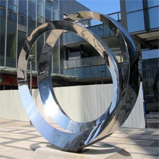 Modern metal circle art sculpture landscape garden decoration customization DZ-212