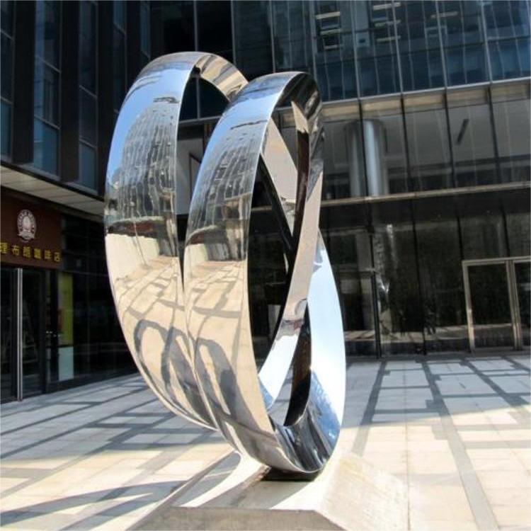 Modern metal circle art sculpture landscape garden decoration customization DZ-212