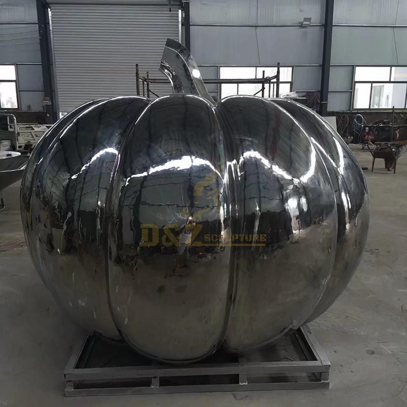 Giant metal pumpkin sculpture vegetable park exhibition decoration sculpture for sale DZ-218