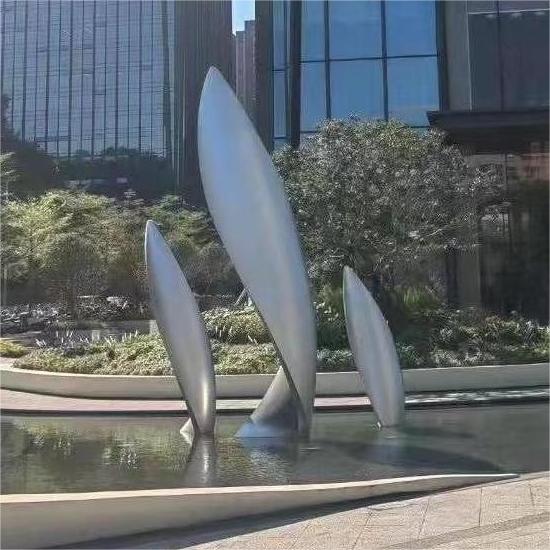 Large metal waterscape sculpture hotel office business center entrance landscape sculpture DZ-221