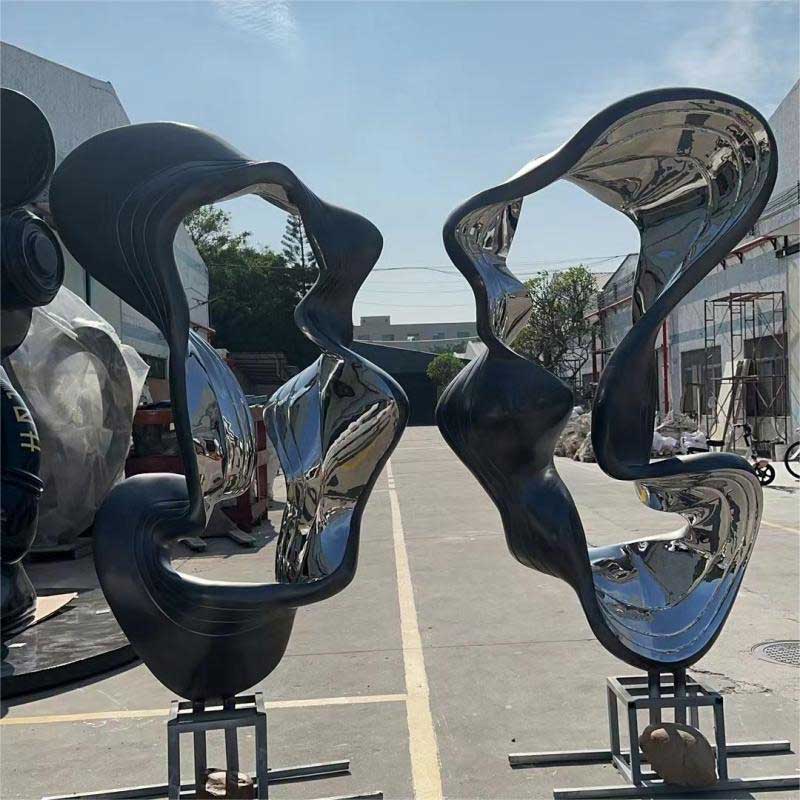 Large Abstract Circle Art Sculpture City Park Stainless Steel Metal Sculpture DZ-224