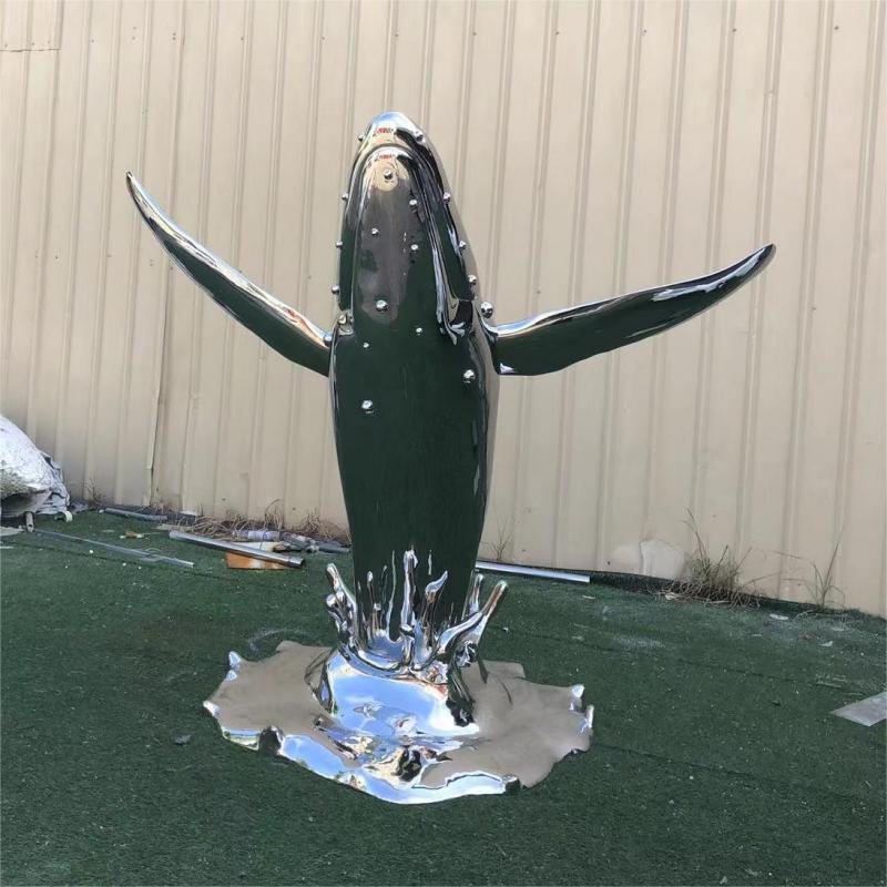 Large metal whale sculpture for sale theme park hotel decoration sculpture DZ-225