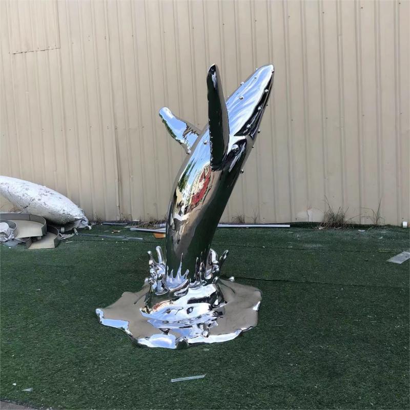 Large metal whale sculpture for sale theme park hotel decoration sculpture DZ-225