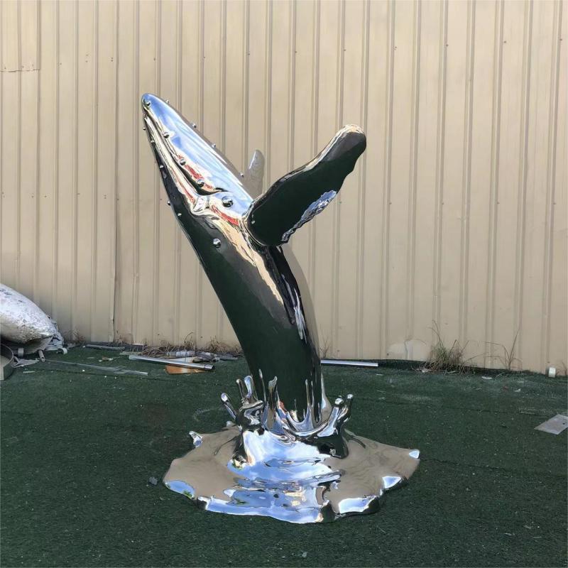 Large metal whale sculpture for sale theme park hotel decoration sculpture DZ-225