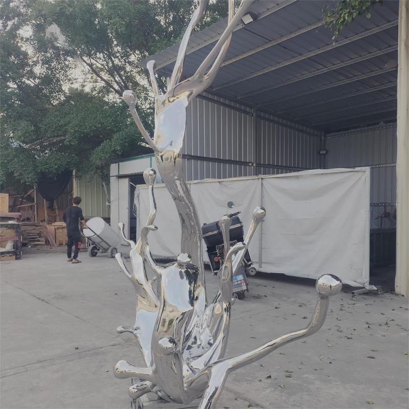 Large stainless steel metal wave sculpture for sale DZ-229