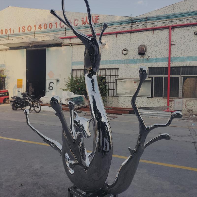 Large stainless steel metal wave sculpture for sale DZ-229