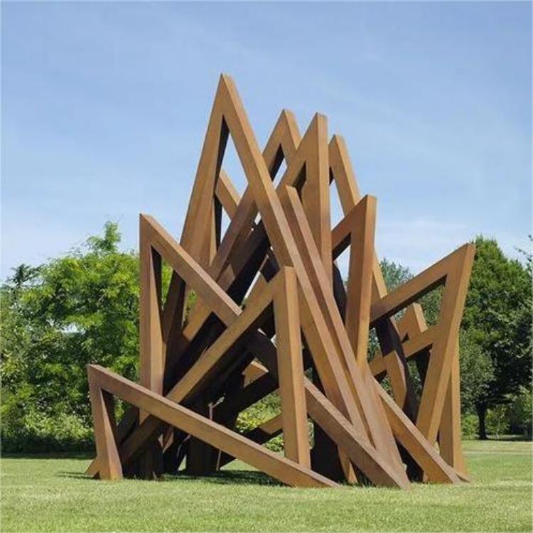 Outdoor corten steel mountain sculpture city square park garden rockery landscape sculpture DZ-242