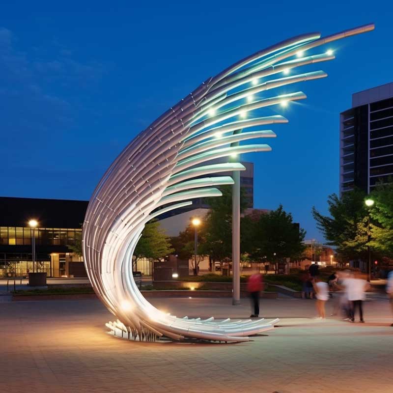 Custom Metal Wings Sculpture: Unveiling Artistry in Outdoor Public Spaces DZ-246