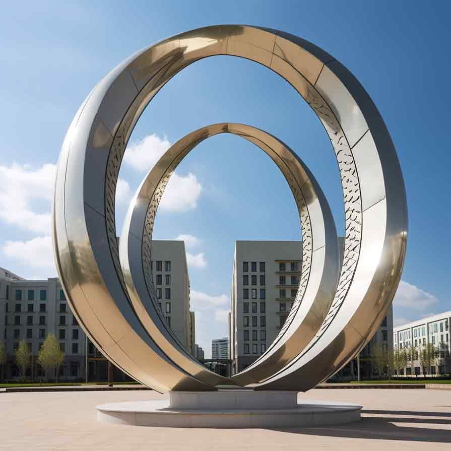 Large metal circle art sculpture city square landmark sculpture DZ-254