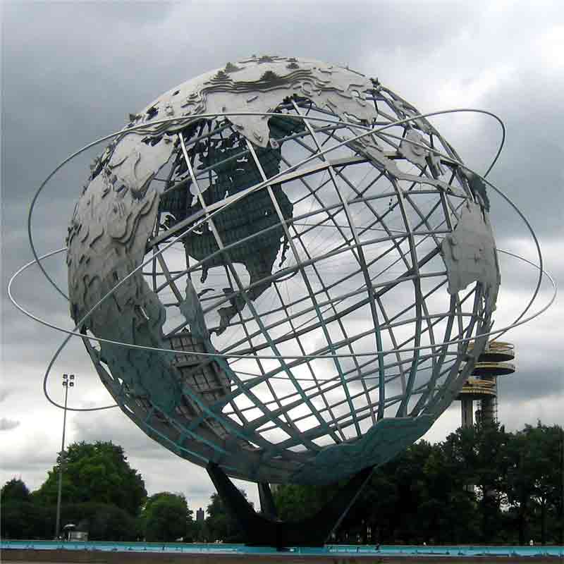 Custom made large outdoor public metal globe sculpture DZ-268