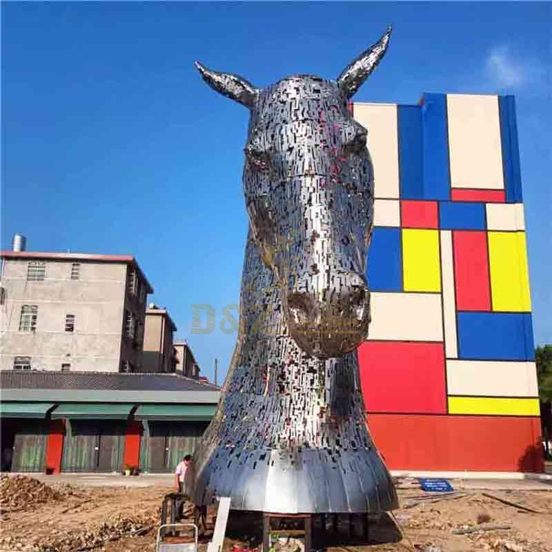 Giant metal horse head sculpture for sale DZ-274