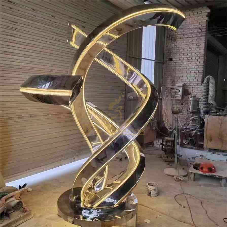 Modern metal spiral art sculpture lighting decoration DZ-277