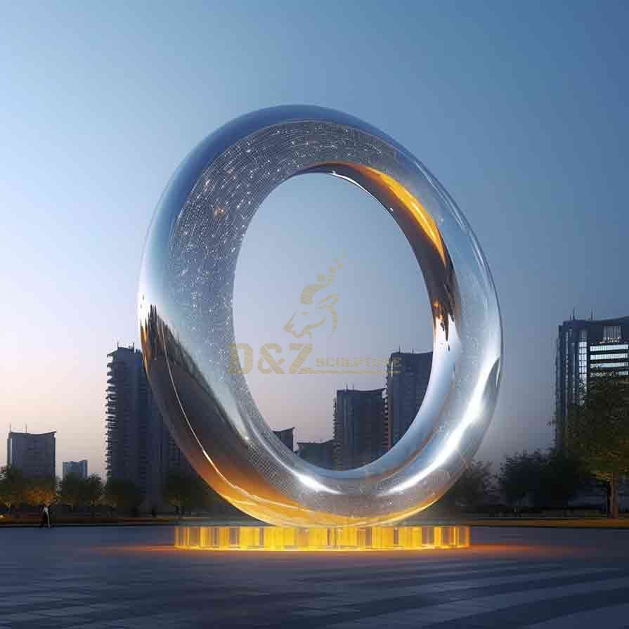 Large metal circle light starry sky sculptures urban sculpture DZ-280