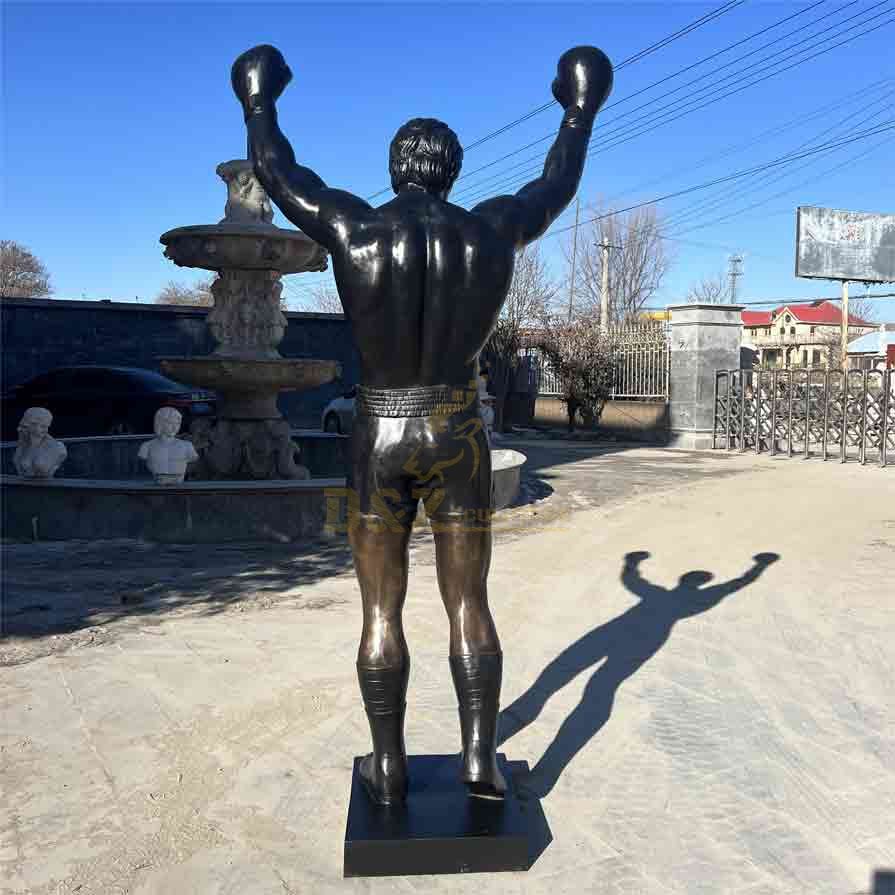 Custom Black Rocky Balboa Boxing Champion Bronze Statue DZ-286