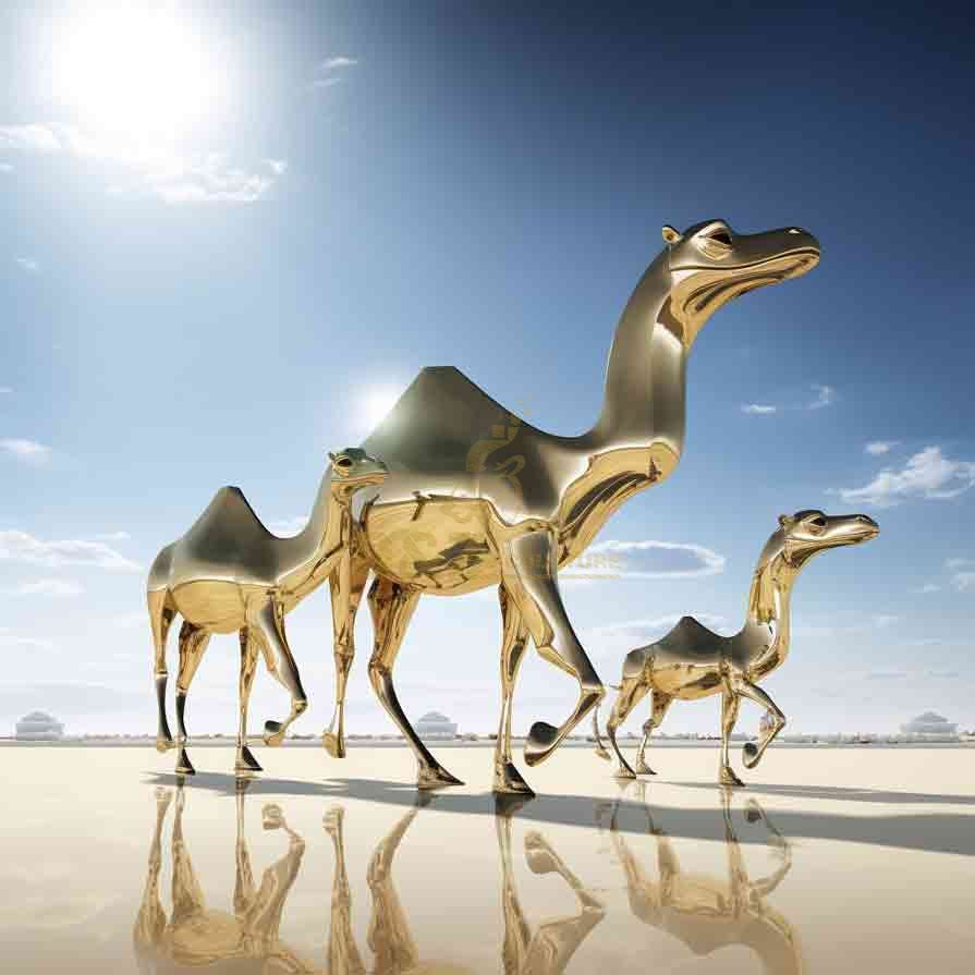 Outdoor abstract camel metal sculptures for sale DZ-289