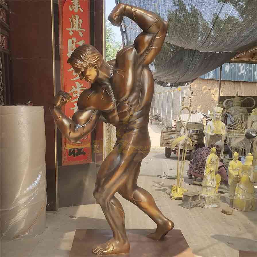 Custom Famous Arnold Schwarzenegger Bronze Statue for Sale DZ-292 statue of arnold schwarzenegger photos