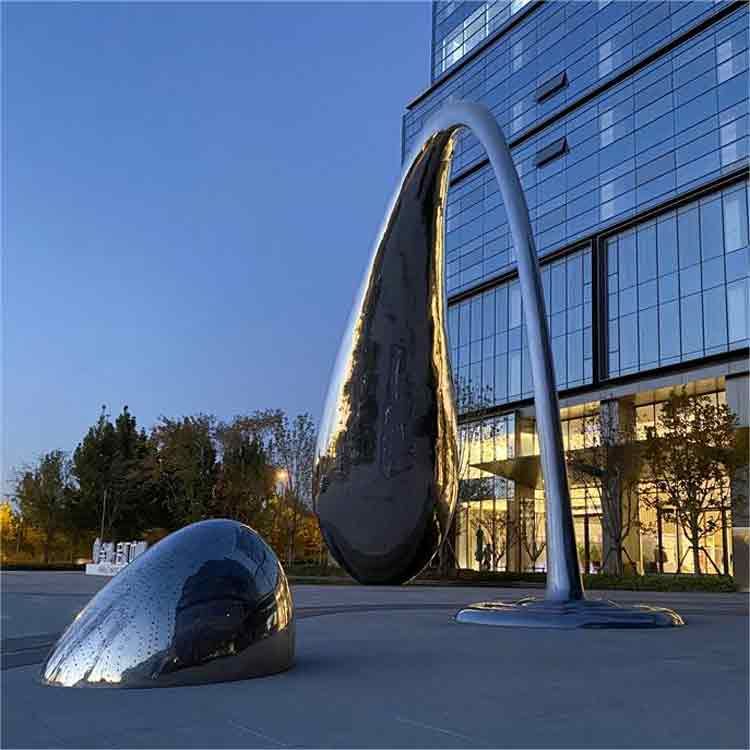 Large outdoor metal water drop art sculpture for sale DZ-293