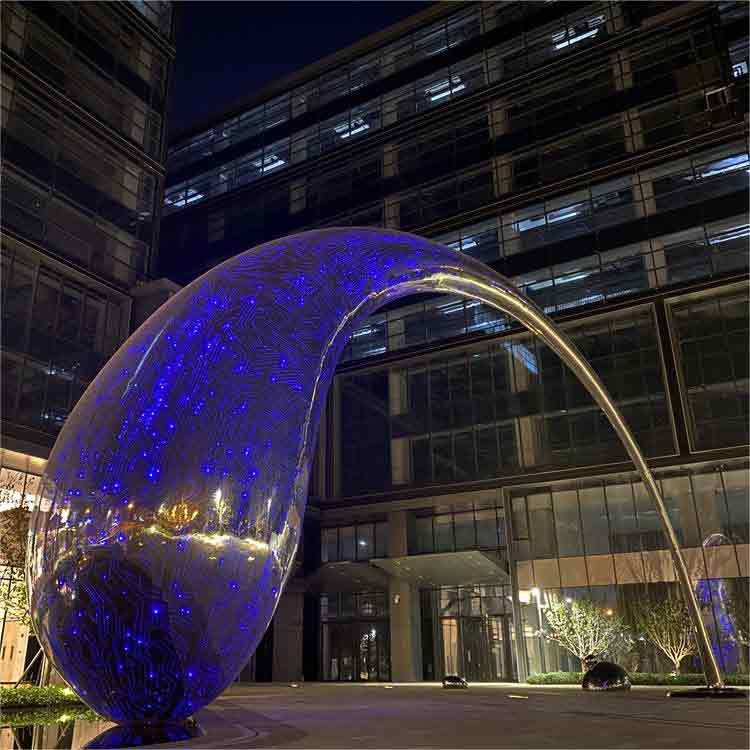 Large outdoor metal water drop art sculpture for sale DZ-293