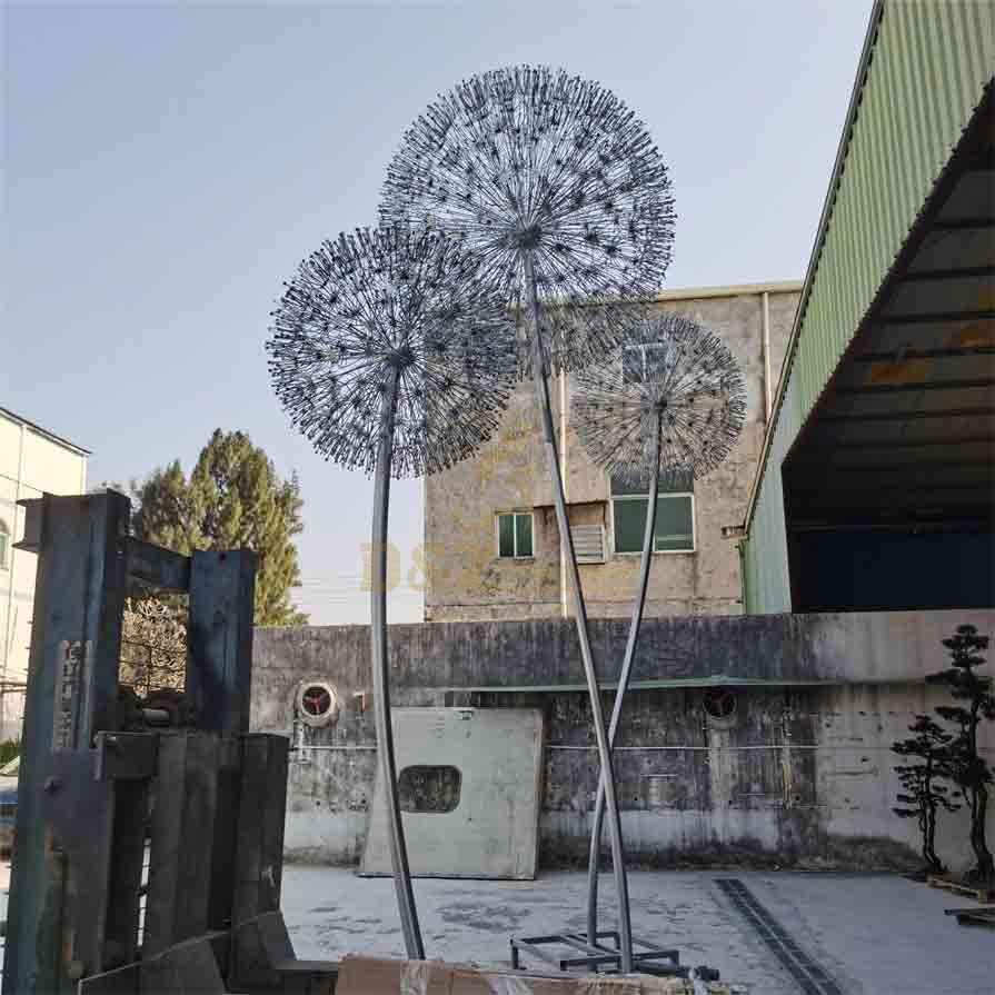 Large metal dandelion garden art sculptures for sale DZ-308