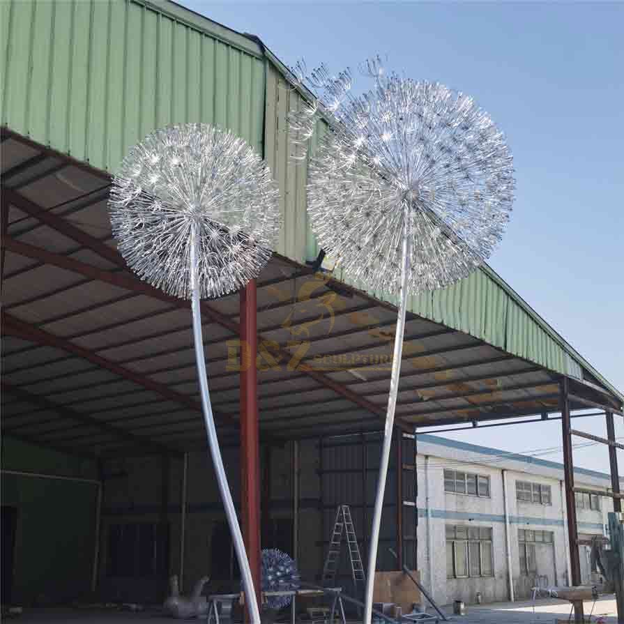 Large metal dandelion garden art sculptures for sale DZ-308