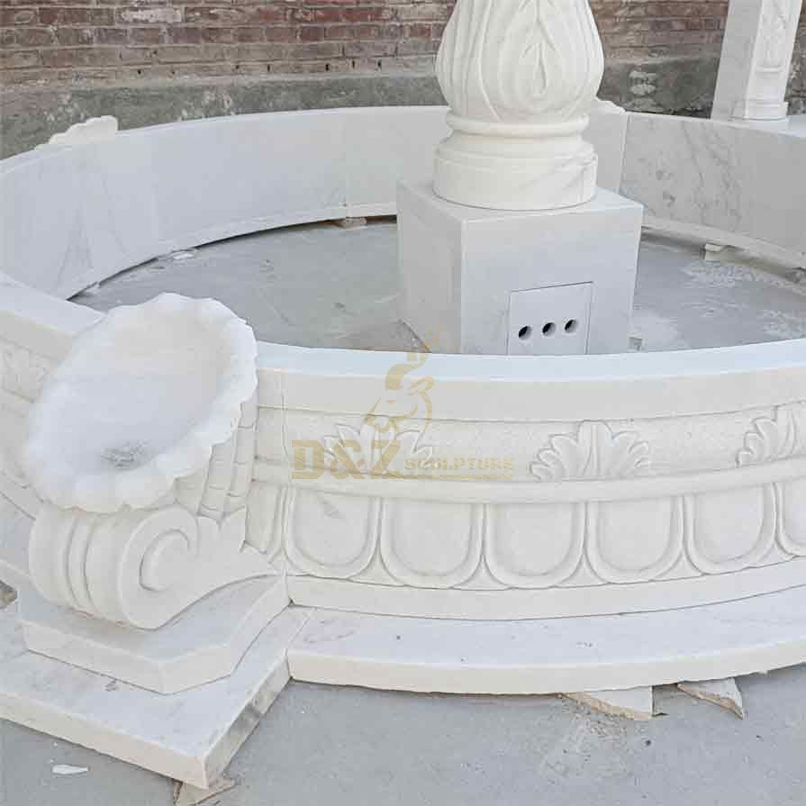 Outdoor white marble fountain sculpture for sale DZ-319