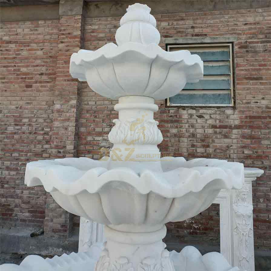 Outdoor white marble fountain sculpture for sale DZ-319