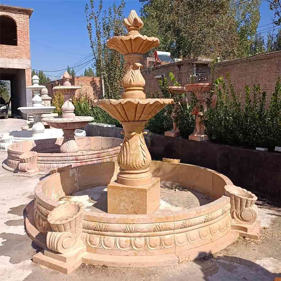 Large outdoor marble water fountain sculpture for sale DZ-322