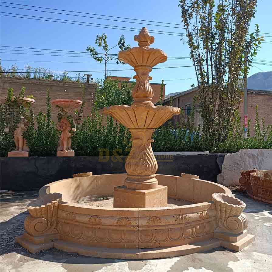 Large outdoor marble water fountain sculpture for sale DZ-322