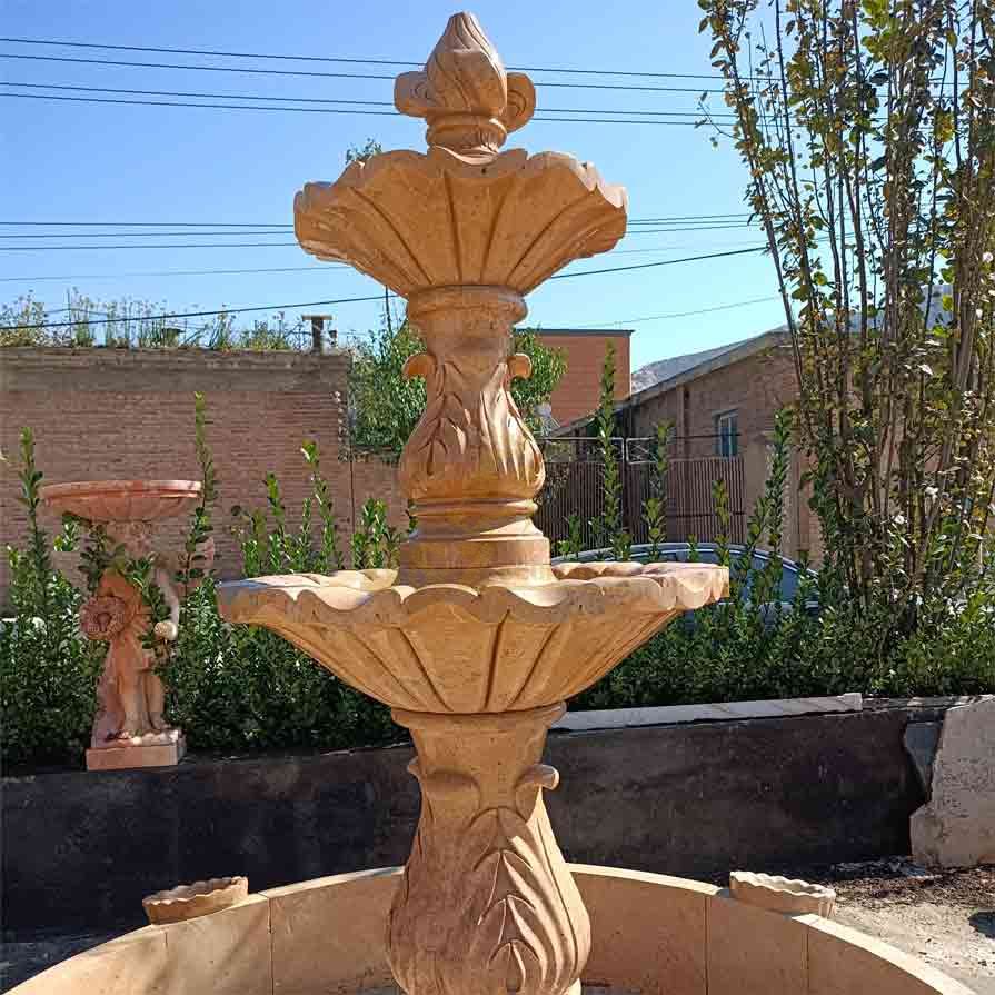 Large outdoor marble water fountain sculpture for sale DZ-322