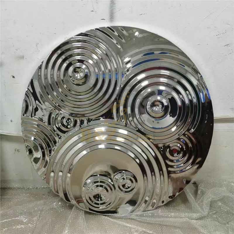 Metal Disc Wall Art Decoration Sculpture for Sale - Water Ripple DZ-339