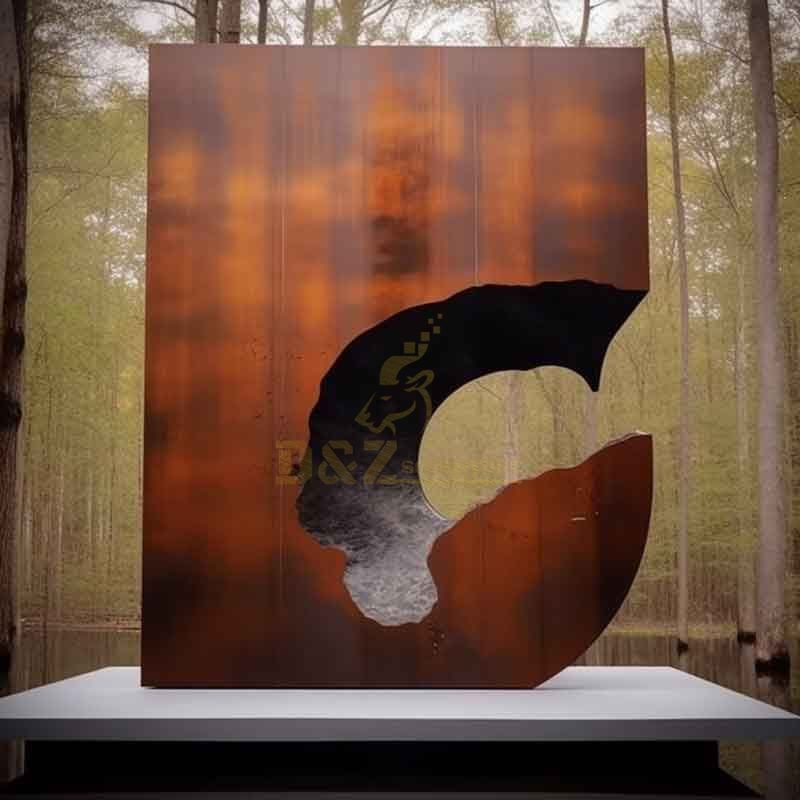 Outdoor corten steel and stainless steel art sculptures for sale DZ-340