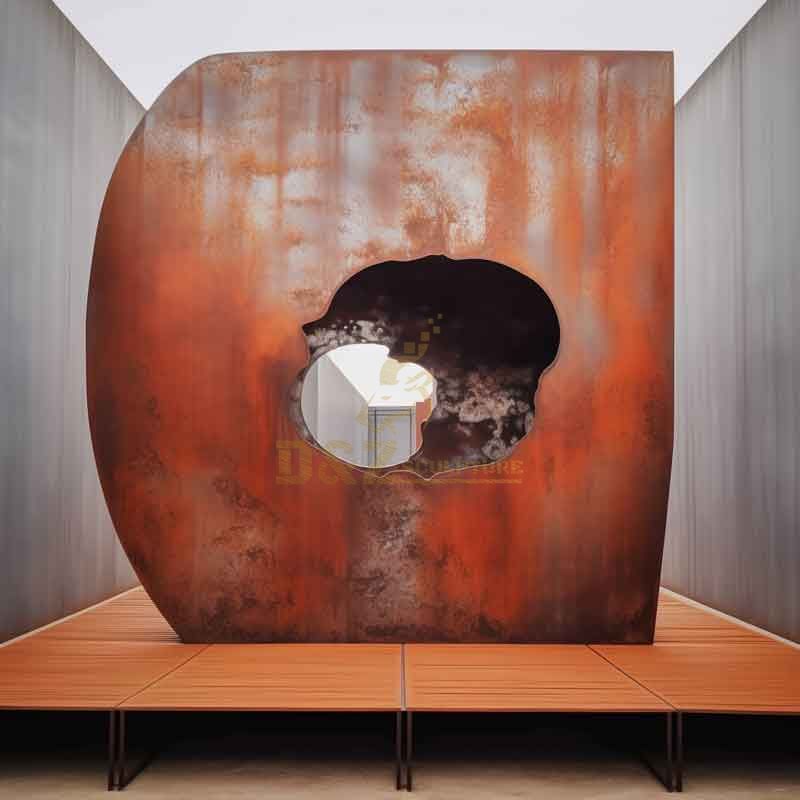 Outdoor corten steel and stainless steel art sculptures for sale DZ-340