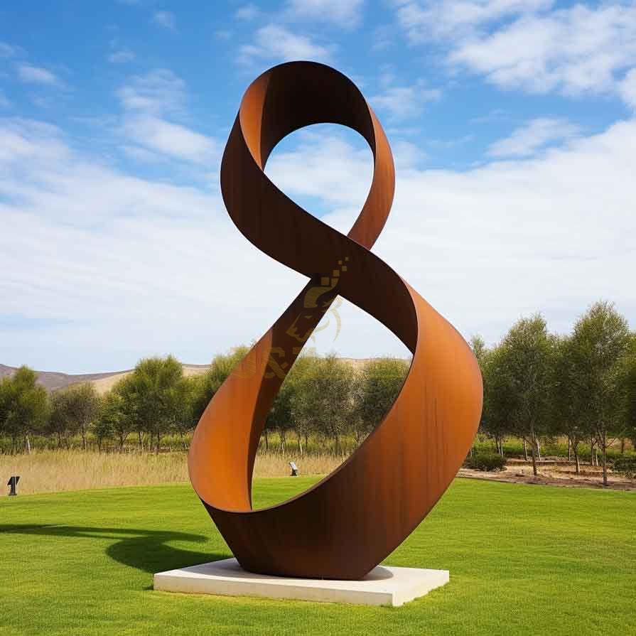 Large outdoor corten steel word art 8 sculpture for sale DZ-356