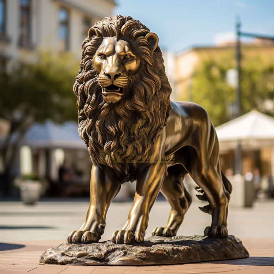 Large bronze lion statues for sale DZ-360