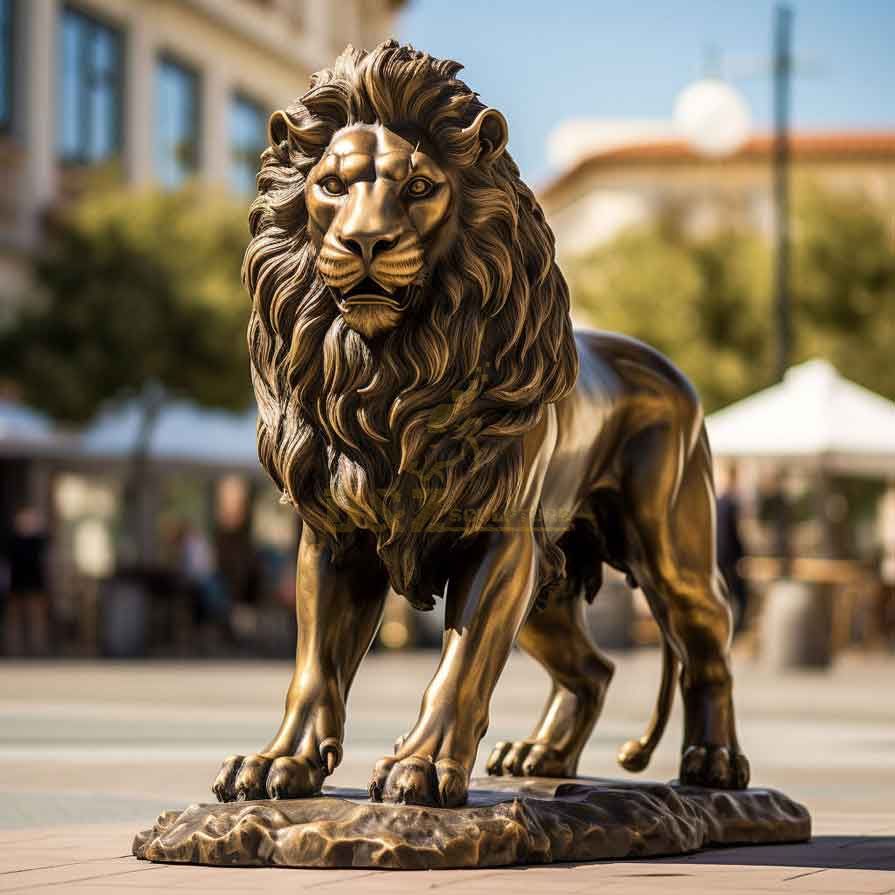 Large bronze lion statue for sale DZ-360