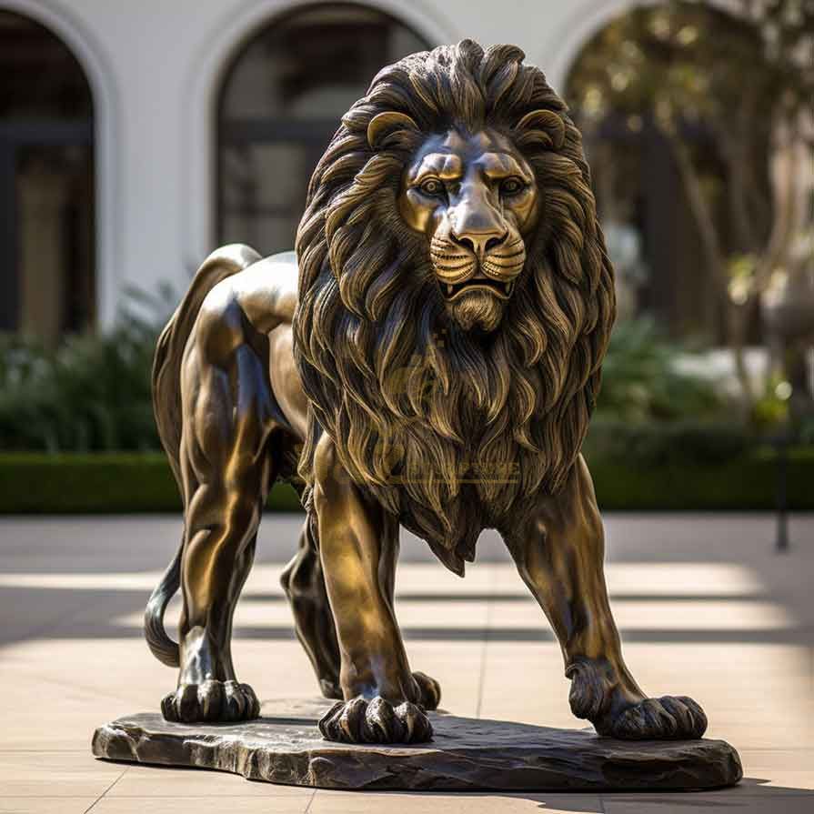 Large bronze lion statue for sale DZ-360