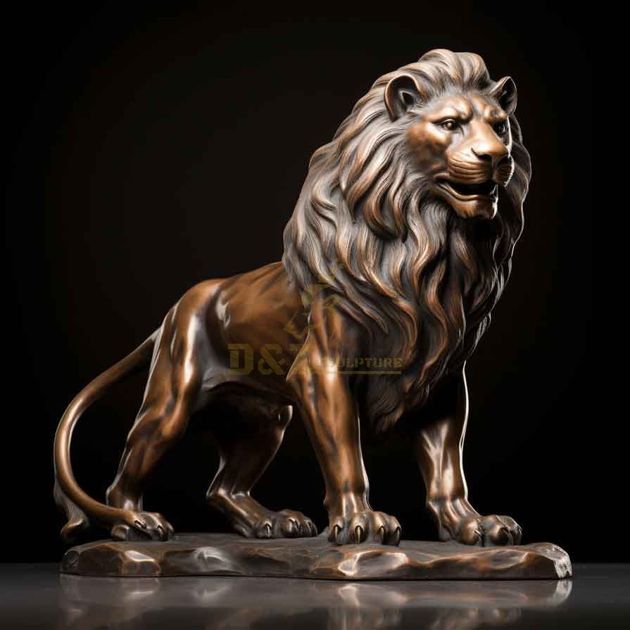 Large bronze lion statue for sale DZ-360