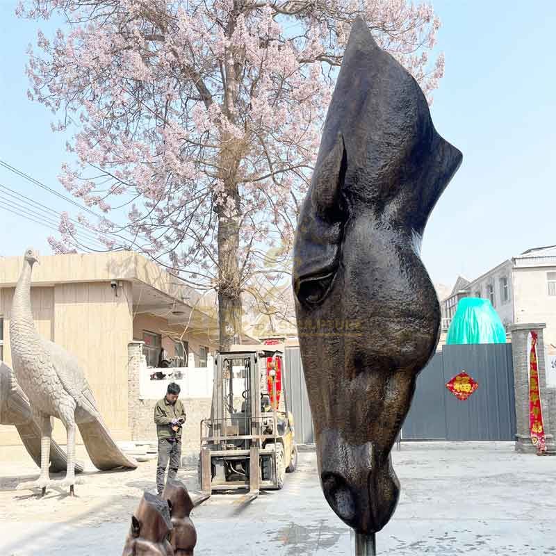 Famous Large Outdoor Still Water Sculpture Bronze Horse Head Statue Replica for Sale DZ-363