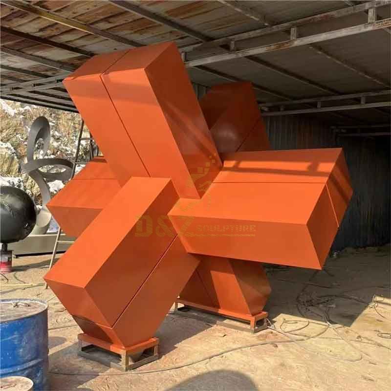 Large Corten Steel three-dimensional coordinate sculpture for sale DZ-365