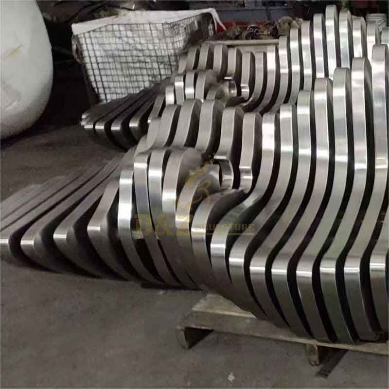 Metal bench sculpture metal furniture DZ-368