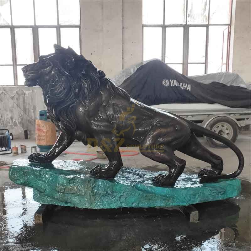 Customized large bronze lion statue DZ-369
